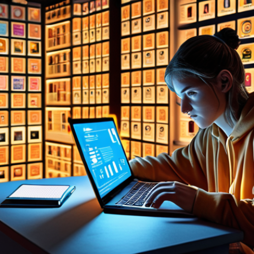 Home 15 **A person illuminated by the glow of a laptop, surrounded by open digital books and online course icons, symbolizing the accessibility of knowledge through online learning platforms.** (This visualizes the "digital knowledge" section.)