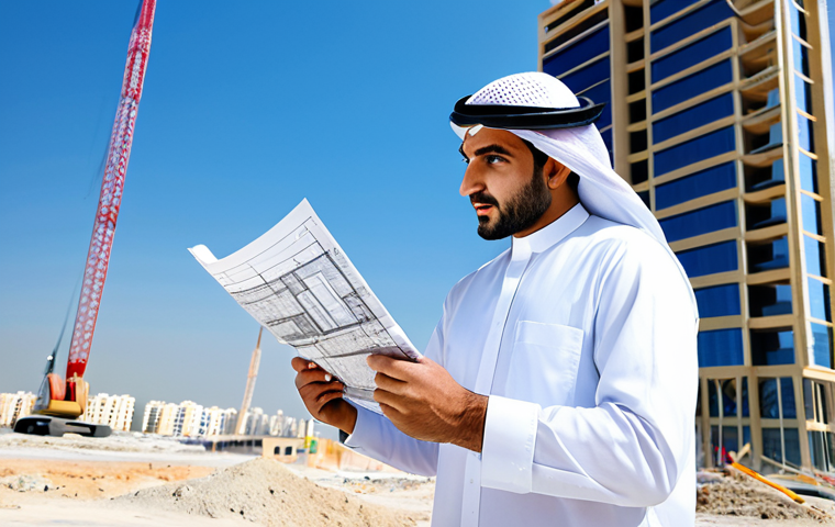 효과적인 자율적 학습 전략 - Modern Architect** "A professional Arab architect, fully clothed in modest, modern attire, reviewin...